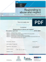 responding to abuse and neglect full day training certificate