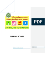 Nutrition Month Talking Points