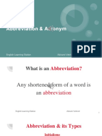Abbreviation and Acronym