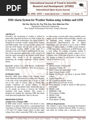SMS Alarm System for Weather Station using Arduino and GSM Module