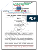 “a Study on Financial Statement Analysis of With Special Refernce to KCCB Civil Construction Krishnagiri District “