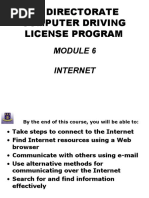 Ict Directorate Computer Driving License Program: Internet