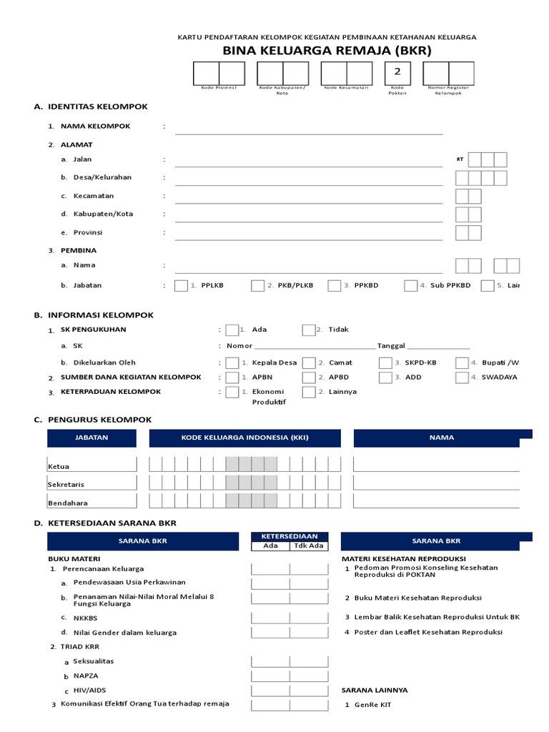 Formulir - BKR - 15 | PDF | Karier & Perkembangan | Pengembangan Diri