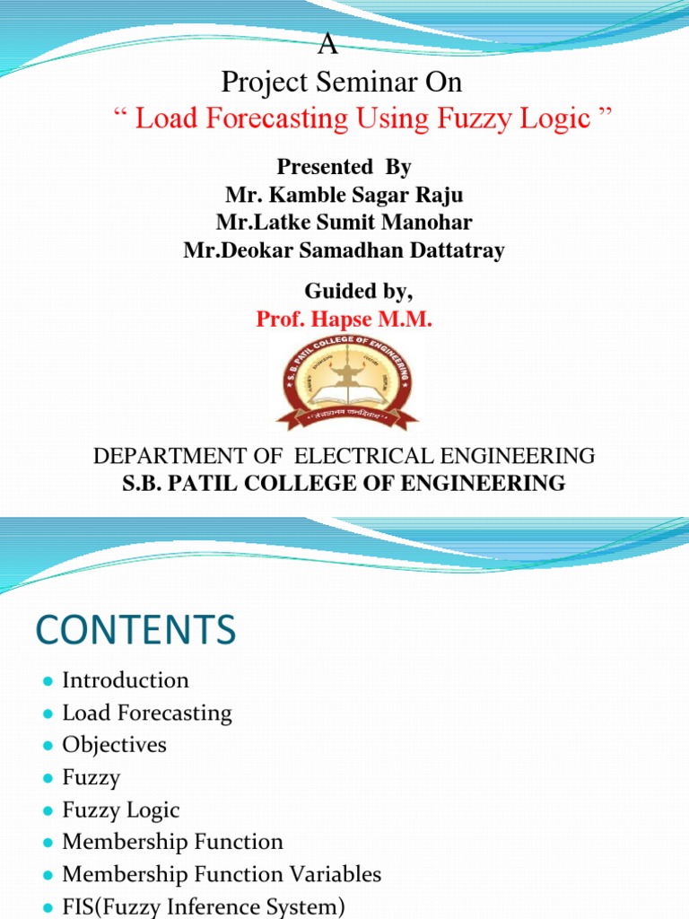 Fuzzy Logic for Load Forecasting | PDF | Fuzzy Logic | Forecasting