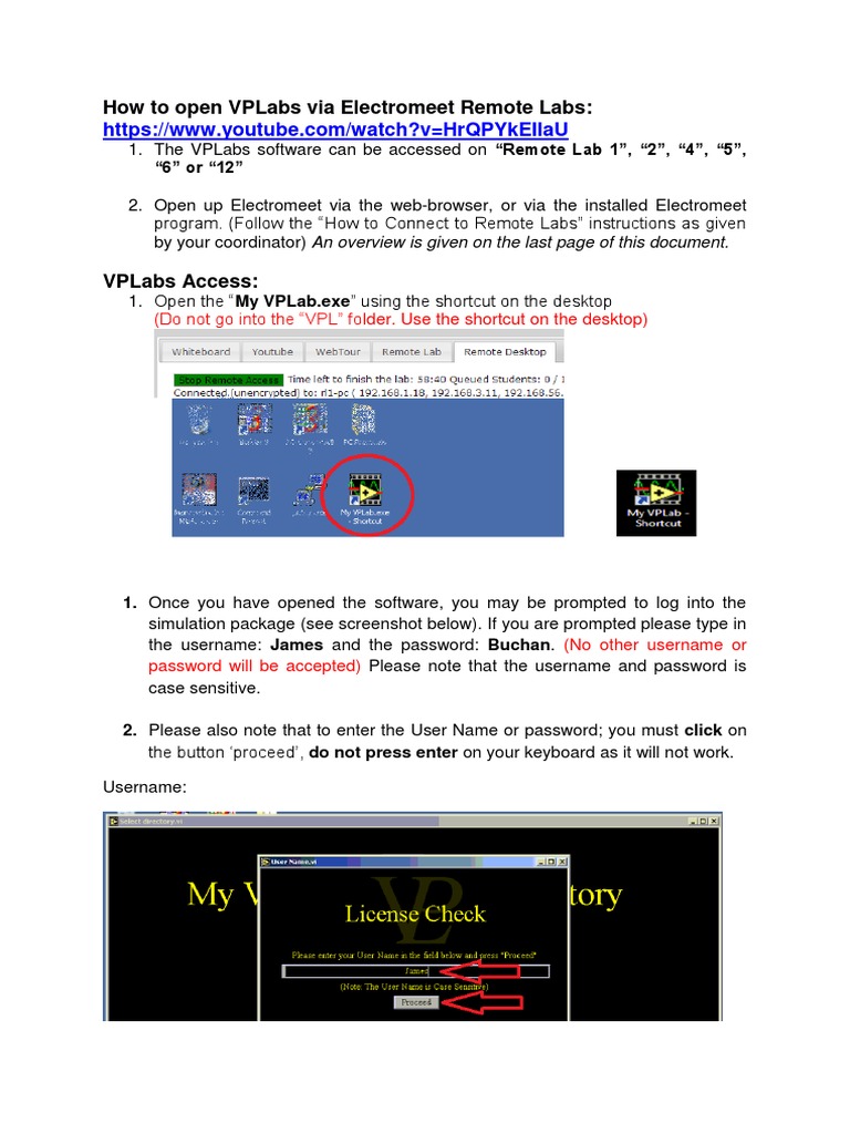 Accessing VPLabs via Electromeet Guide | PDF | Icon (Computing) | Password