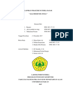 Laporan Praktikum Fisika Dasar Kalorimeter Joule