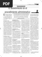 Desistimiento en El Procedimiento Administrativo - Autor José María Pacori Cari