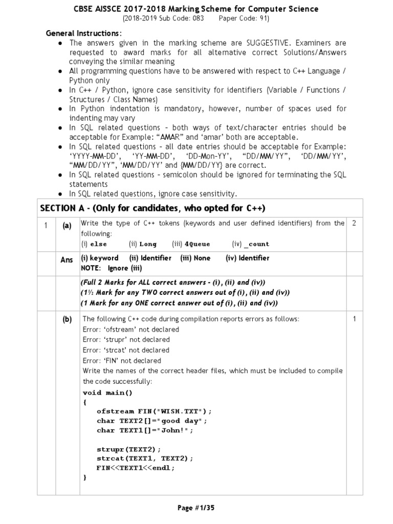 MS Computer Science 2018 | PDF | C (Programming Language) | Subroutine