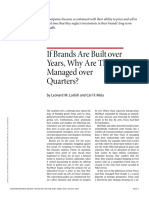 If Brands Are Build Over Years Why Are They Managed Over Quarters PDF