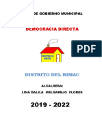 Plan de Gobierno Rímac - Democracia Directa