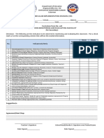 CID CF No. 11 Classroom M&E Checklist