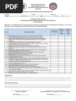 CID CF No. 11 Classroom M&E Checklist