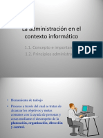 1.1. Concepto e Importancia - 1.2 Principios Administrativos.