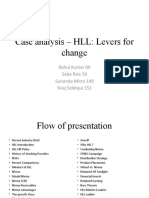 Case Analysis - HLL: Levers For Change: Rahul Kumar 09 Saba Rais 59 Sunanda Mitra 149 Siraj Siddiqui 151