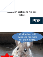 Lesson On Biotic and Abiotic Factors