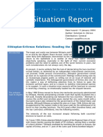 Situation Report: Ethiopian-Eritrean Relations: Reading The Balance Sheet