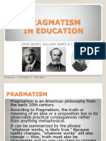 Pragmatism in Education - Report of Suzanne Paderna