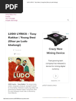 Download LUDO LYRICS - Tony Kakkar _ Young Desi Ghar Pe Ludo Khelungi by Jack SN390039182 doc pdf