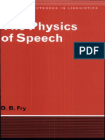 D. B. Fry-The Physics of Speech-Cambridge University Press (2012) PDF