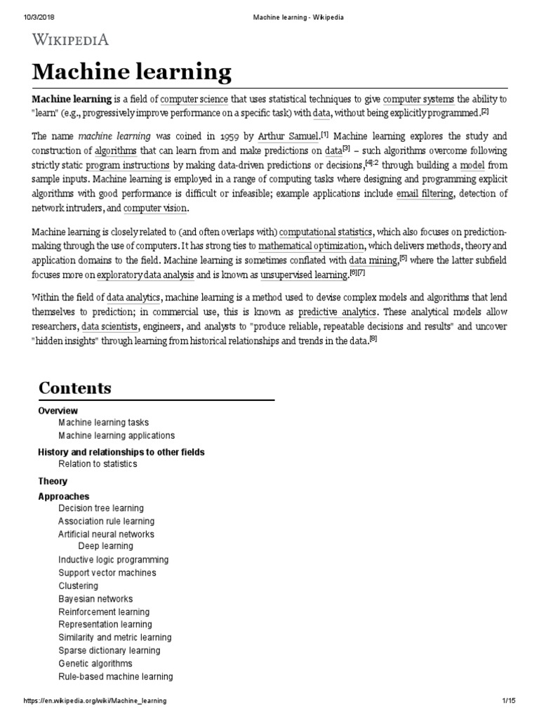 wiki unsupervised learning