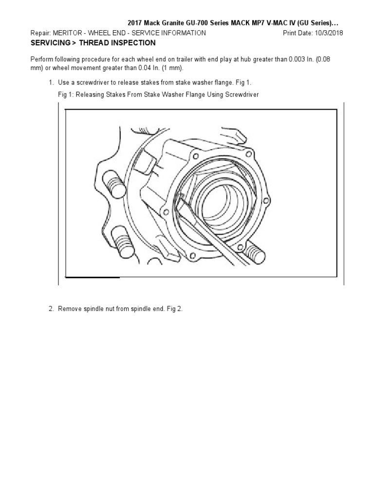 Meritor Spindle Nut PDF Nut (Hardware) Axle