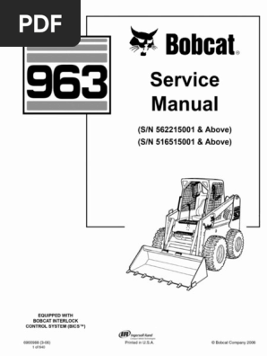 Bobcat 963 Service Manual Pdf Elevator Hvac