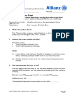 Product Disclosure Sheet: Prepared For: Print Date