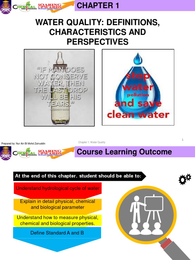 Water Quality Definitions, Characteristics and Perspectives PDF