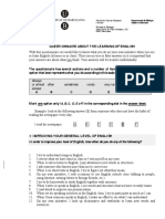 Foreign Language Learning Strategies Questionnaire in English by M. Victori and E. Tragant PDF