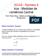 Dica ENEM 4 - Estatística Medidas de Tendência Central