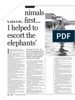 The Animals Came First... I Helped To Escort The Elephants'