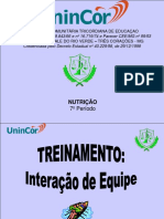 Treinamento de Interação de Equipe em Nutrição