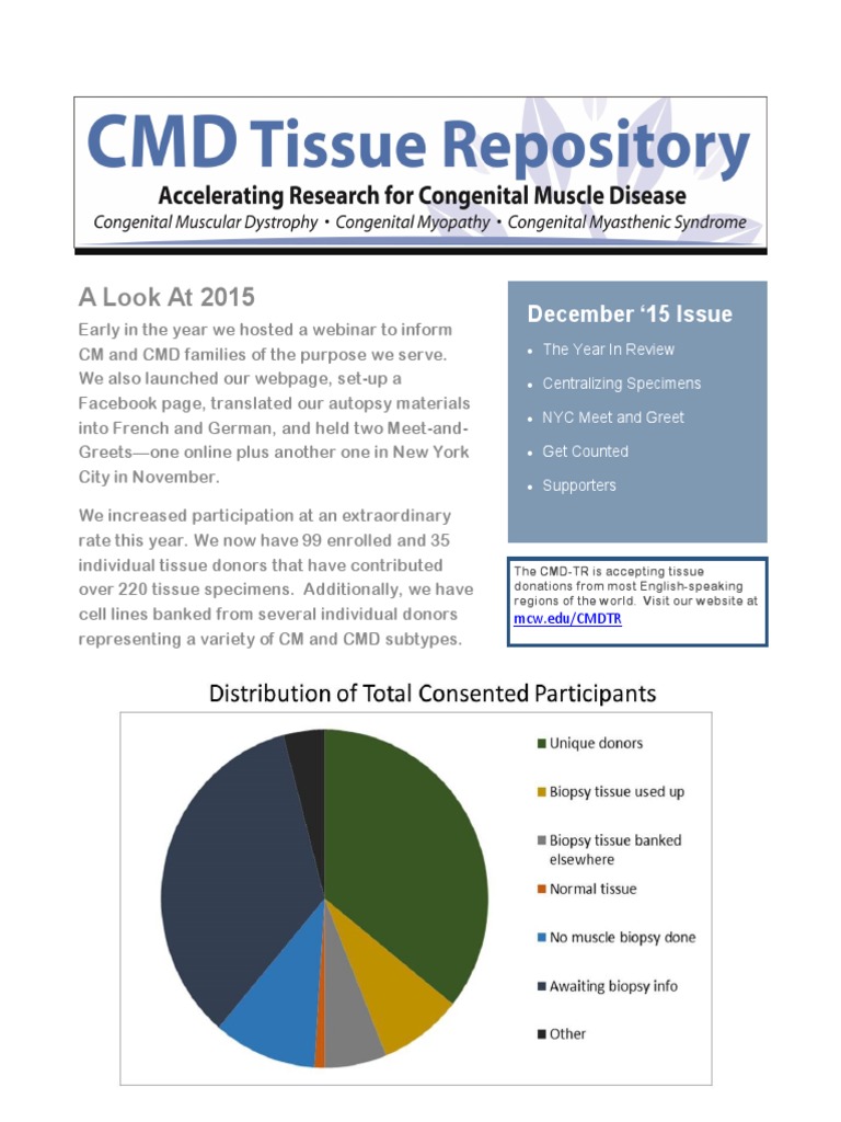 CMD Tissue Repository 2015 Highlights | PDF | Health Sciences | Medicine