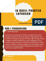 Laporan Hasil PKL Puskesmas Mananga