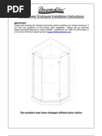 Neo Shower Enclosure Installation Instructions: Important