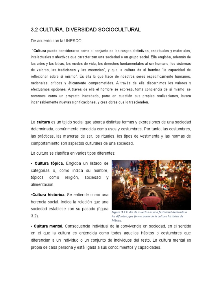 Cultura y Diversidad Sociocultural | PDF | Diversidad cultural | Sociedad