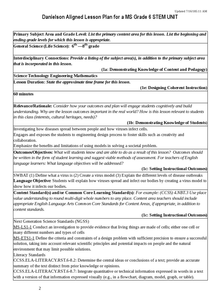 6th Grade STEM Lesson on Viruses | PDF | Lesson Plan | Educational ...
