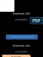 Foxford:CSI: It's in The Prints