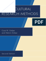 Cross Cultural Research Methods PDF