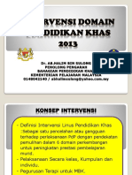 2 - Taklimat Konsep Intervensi Domain Pend Khas 2013