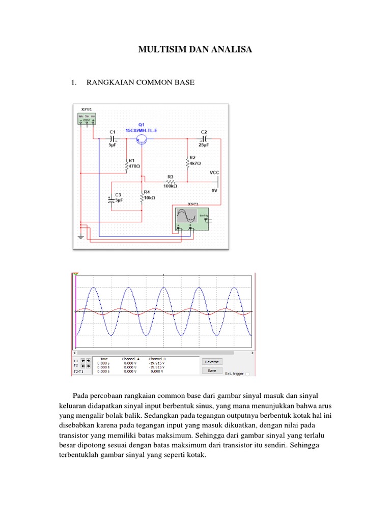 Analisis Rangkaian Transistor Multisim | PDF | Metode & Bahan Ajar ...