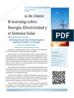 Propuestas de Clases B-Learning Sobre Energía, Electricidad y El Sistema Solar