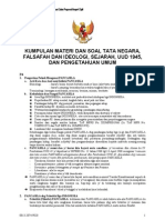 Kumpulan Soal Tata Negara, Falsafah &amp; Ideologi, Sejarah, UUD