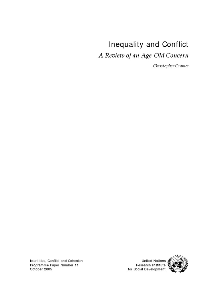 Inequality and Conflict: A Review of An Age-Old Concern | PDF ...