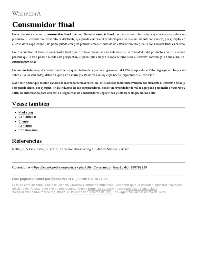 Consumidor Final | PDF | Los consumidores | Marketing