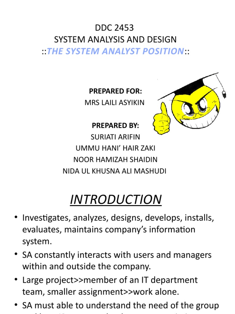 The System Analyst Position | PDF | Organizational Culture | Behavior ...