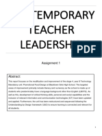contemporary teacher leadership assignment 1