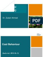 Managerial Accounting: Dr. Zubair Ahmad