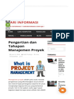Pengertian Dan Tahapan Manajemen Proyek - Cari Informasi PDF