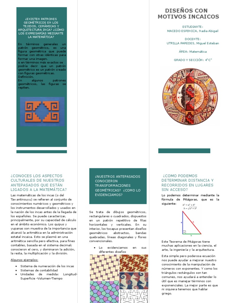 Patrones Geométricos en la Cultura Inca | PDF | Geometría | Aritmética